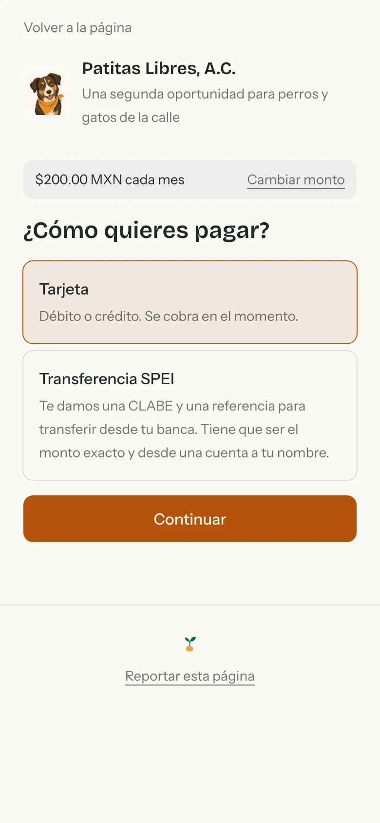 Paso Cómo quieres pagar con las opciones de tarjeta y transferencia